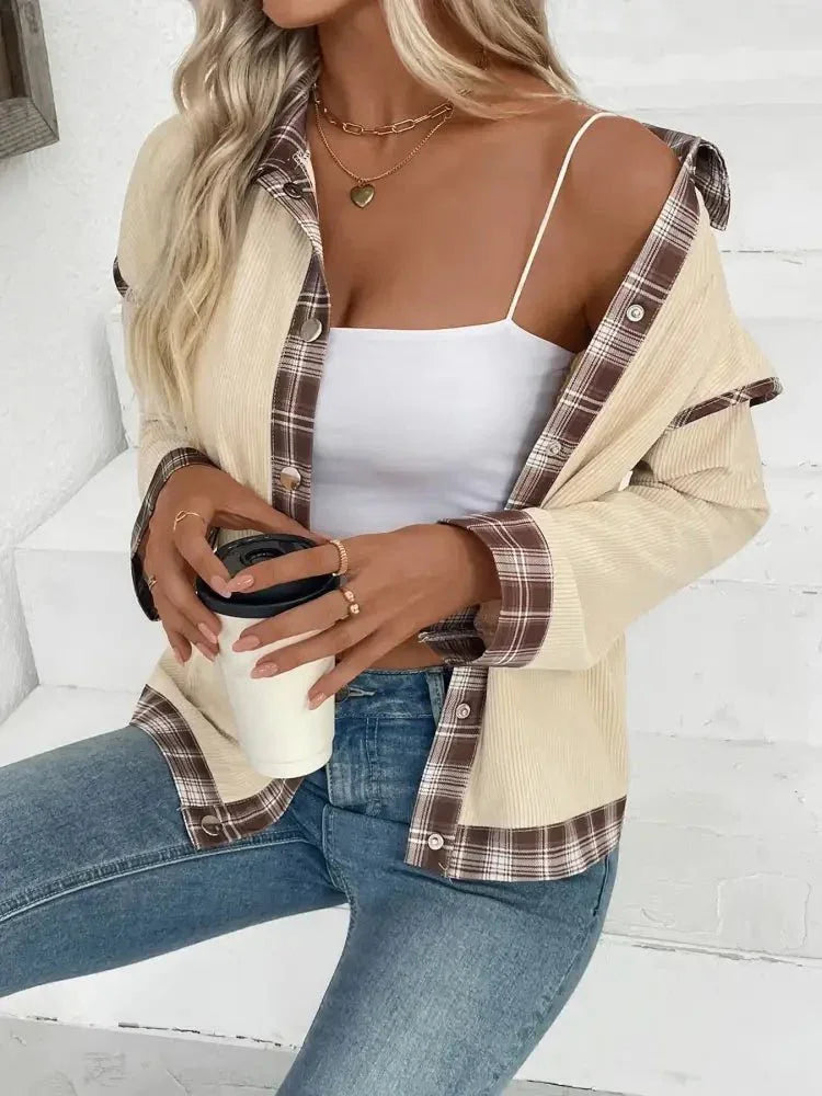 Plaid Hem Button Up Long Sleeve Shacket - Update AvenueTrendsi100100353204408100100353204408eb330d3b - ed8a - 4e2f - bfba - 1edec30a3df2 - Max - OriginBeige