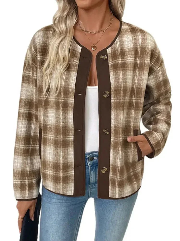 Plaid Long Sleeve Button - Up Jacket - Update AvenueTrendsi100100655673321100100655673321fb489dff6f6e47a4afc60bf57d611678 - Max - OriginKhaki