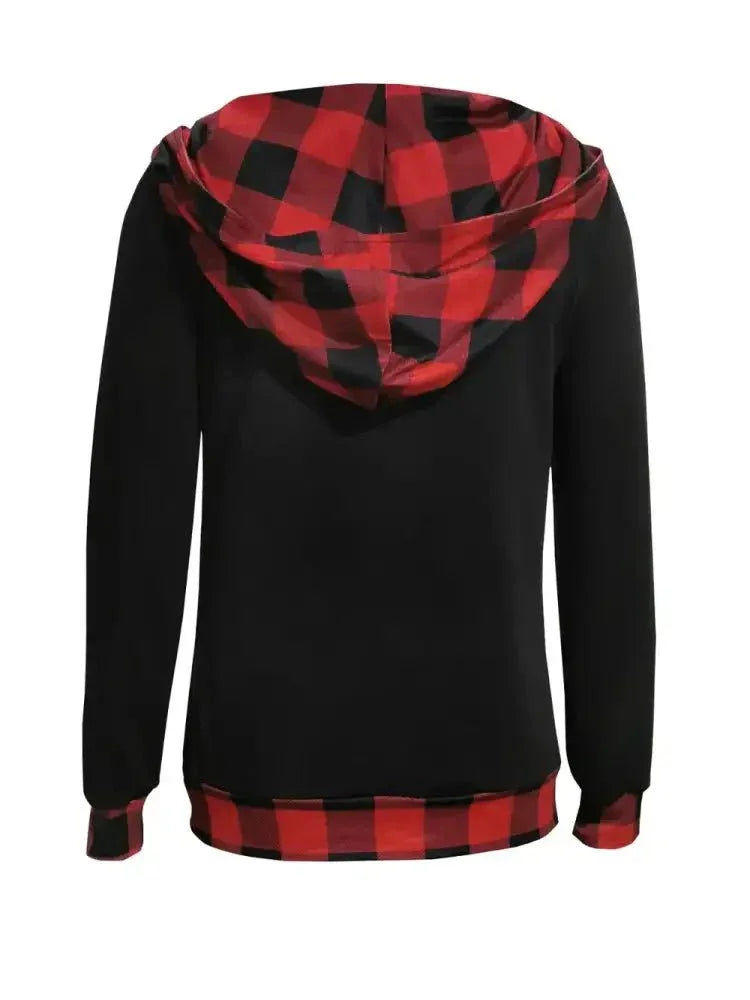 Plaid Long Sleeve Hooded Blouse - Update AvenueTrendsi100101509021687100101509021687a68b3658841144069958ad6b94f44683 - MaxBlack