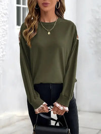 Plaid Long Sleeve Sweatshirt - Update AvenueTrendsi10010096754388910010096754388923cd4837fefe4554a512e95023a88e9a - Max - OriginArmy Green