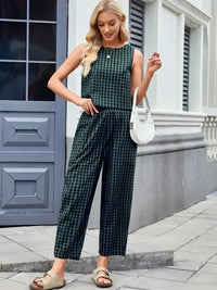 Plaid Sleeveless Top and Pants Set - Update AvenueTrendsi1001000455241891001000455241895b79ca48 - 6b53 - 4882 - 8e4f - 3d5fe1021d56 - MaxBrown
