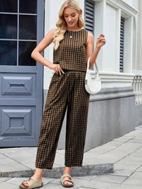 Plaid Sleeveless Top and Pants Set - Update AvenueTrendsi100100045524189100100045524189433dd207 - 7029 - 4701 - 8fe3 - 90f138dd9d0a - MaxBrown