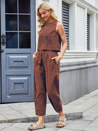 Plaid Sleeveless Top and Pants Set - Update AvenueTrendsi100100045524674100100045524674d046374e - 3dc8 - 4a28 - abf2 - 595d90a7e80b - MaxRust