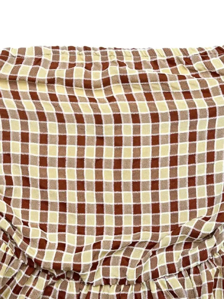 Plaid Smocked Tube Top - Update AvenueTrendsi1001007301652001001007301652005caada828bb04bb9bea785aef794134b - Max - OriginBrown