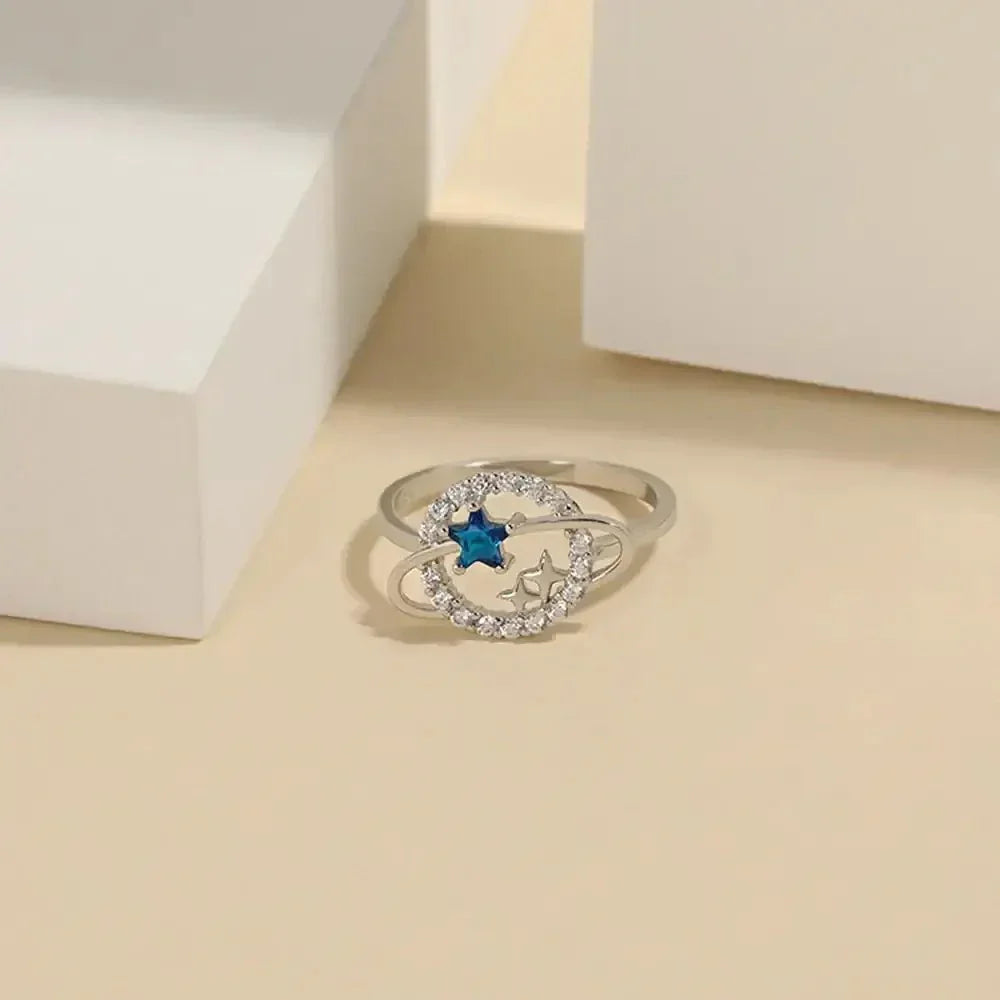 Planet Shape Inlaid Zircon 925 Sterling Silver Ring - Update AvenueRingTrendsi100500572061518100500572061518Planet Shape Inlaid Zircon 925 Sterling Silver RingSilver