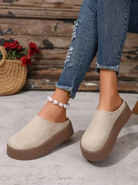 Platform Suede Slip-Ons