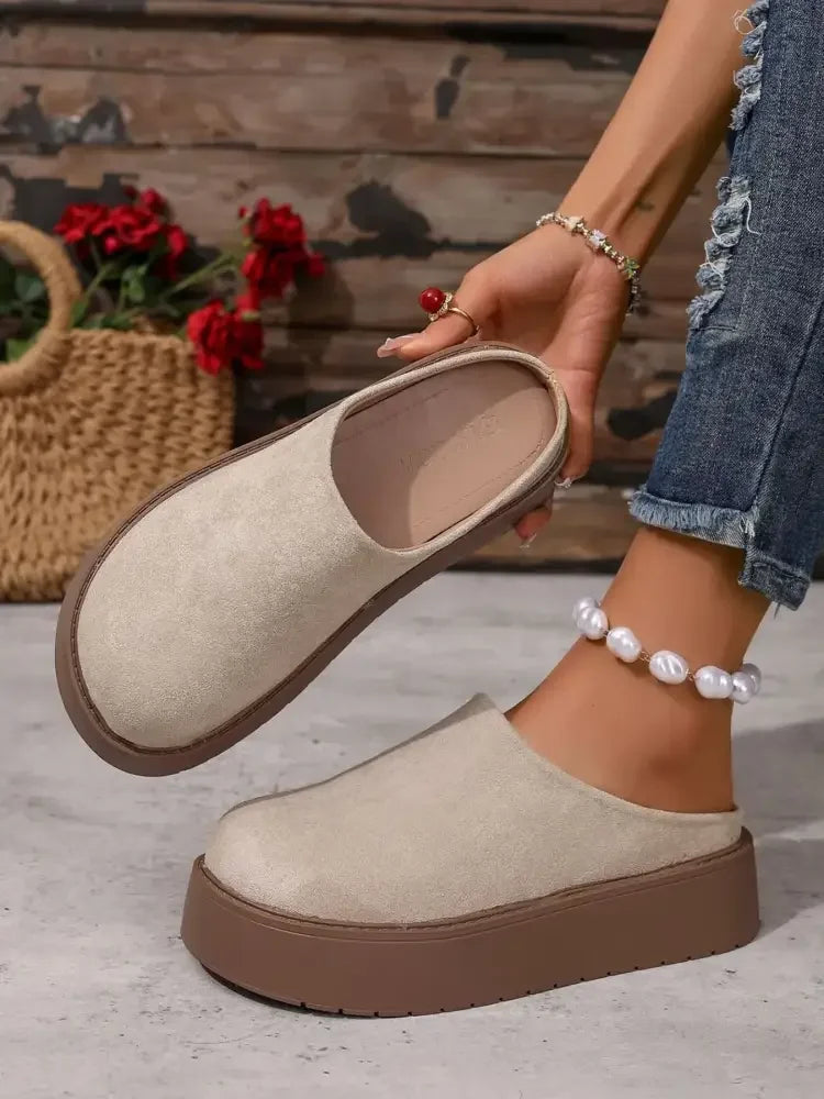 Platform Suede Slip-Ons