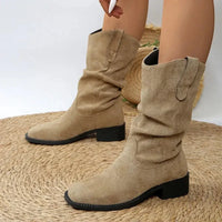 Pleated Pull - On Western Cowboy Boots - Update AvenueTrendsi100600156917348100600156917348Pleated Pull - On Western Cowboy BootsKhaki