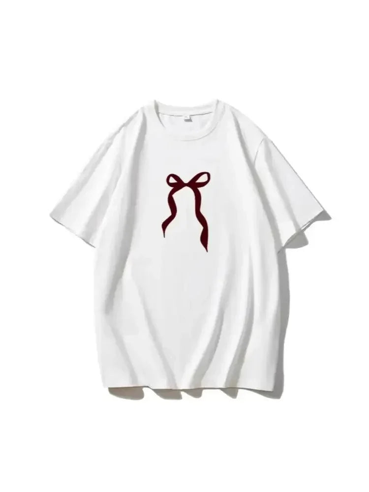 Plus Size Bow Round Neck Short Sleeve T-Shirt - Update AvenueT-ShirtsTrendsi1001005962936061001005962936069b34448d03b74c7a907c27111f705a82 - Max - OriginWhite