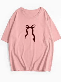 Plus Size Bow Round Neck Short Sleeve T-Shirt - Update AvenueT-ShirtsTrendsi1001005962959121001005962959126293fbb7656a47198b98f93f792a82b5 - Max - OriginPink