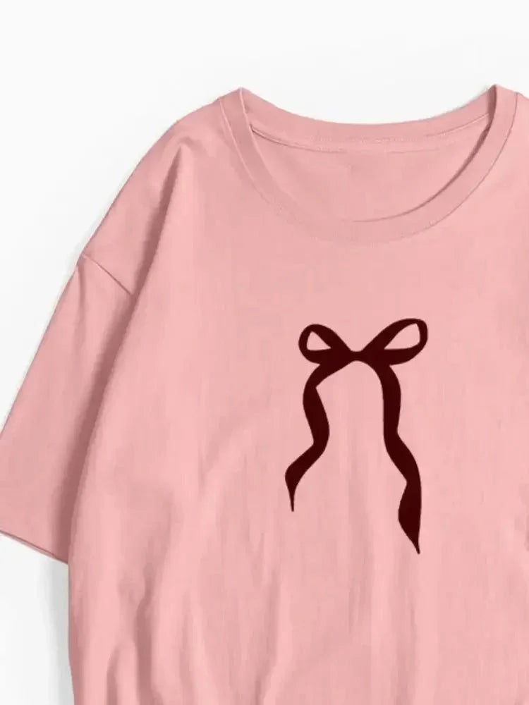 Plus Size Bow Round Neck Short Sleeve T-Shirt - Update AvenueT-ShirtsTrendsi1001005962959121001005962959128b58130b - 981c - 4fc2 - 8ece - 7feb6d5940d7 - Max - OriginPink