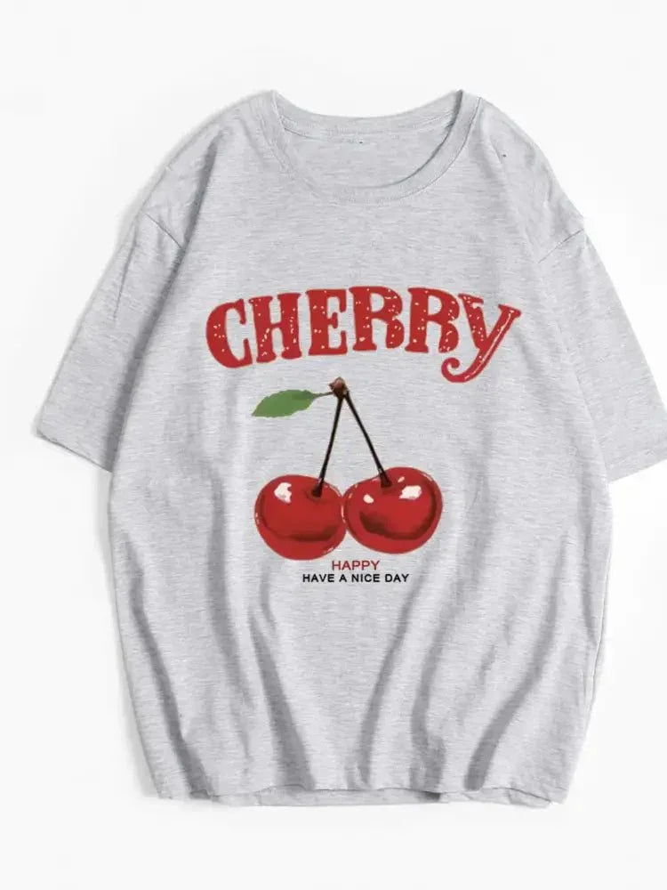 Plus Size Cherry Graphic Round Neck Short Sleeve T-Shirt - Update AvenueT-ShirtsTrendsi100100213689150100100213689150b550ff9288e24d1fba4af409d70092d9 - Max - OriginBeige Gray