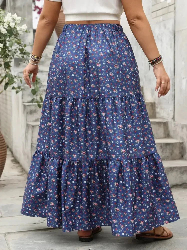Plus Size Floral Elastic Waist Maxi Skirt - Update AvenueBoho VibesTrendsi100100403001869100100403001869f2c96213 - 6e28 - 4d9d - b463 - 99b6dbf29248 - Max - OriginDark Blue