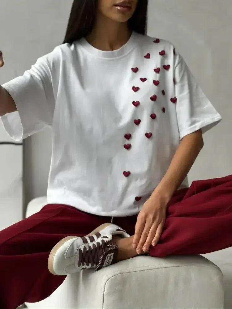 Plus Size Heart Round Neck Short Sleeve T-Shirt - Update AvenueT-ShirtsTrendsi100100702070938100100702070938d8a578fb541d4a7081787764668194a6 - Max - OriginWhite