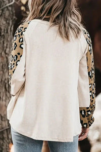 Plus Size Leopard V - Neck Raglan Sleeve Blouse - Update AvenueTrendsi1001012104562931001012104562936db45604b7b04434bbee739d220145e0 - MaxWhite
