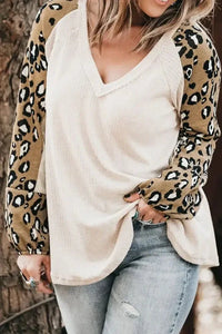 Plus Size Leopard V - Neck Raglan Sleeve Blouse - Update AvenueTrendsi100101210456293100101210456293fccb7fad5ddb4bb89c387c4ff61c3fd7 - MaxWhite