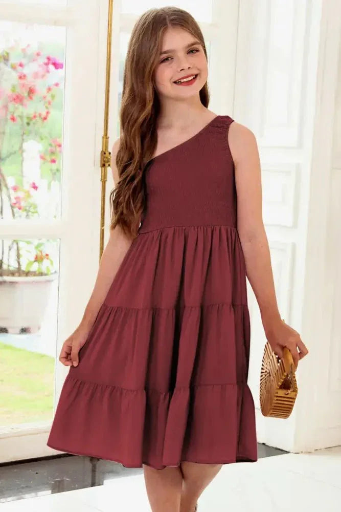 Plus Size One - Shoulder Sleeveless Tiered Dress - Update AvenueKidsTrendsi1009009636487071009009636487079a4137cf09a84bdf94a014d94e961130 - MaxBurnt Umber