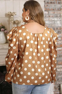 Plus Size Polka Dot Long Sleeve Blouse - Update AvenueTrendsi100101685649112100101685649112d935a5d76ad34da888cb7c4d6a2f0fbc - MaxKhaki