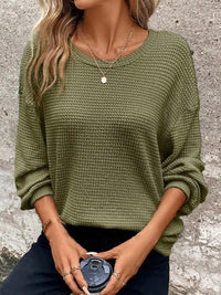 Plus Size Relaxed Fit Waffle Knit Round Neck T-Shirt - Update AvenueT-ShirtsTrendsi10010029378186610010029378186614a236eefb9b4ed8bf55c98f605f242e - Max - OriginMoss