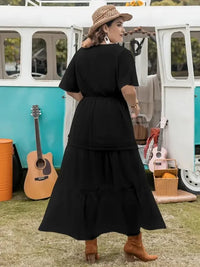 Plus Size Tie Neck Flutter Sleeve Dress - Update AvenueEffortless Elegance: DressesTrendsi1001005365413161001005365413167e0c097f - ff03 - 47b3 - bf49 - 09f706e590b4 - Max - OriginBlack