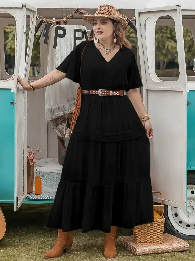 Plus Size Tie Neck Flutter Sleeve Dress - Update AvenueEffortless Elegance: DressesTrendsi100100536541316100100536541316c0095c43 - fbb5 - 44fd - 88b6 - 71bf447658f8 - Max - OriginBlack