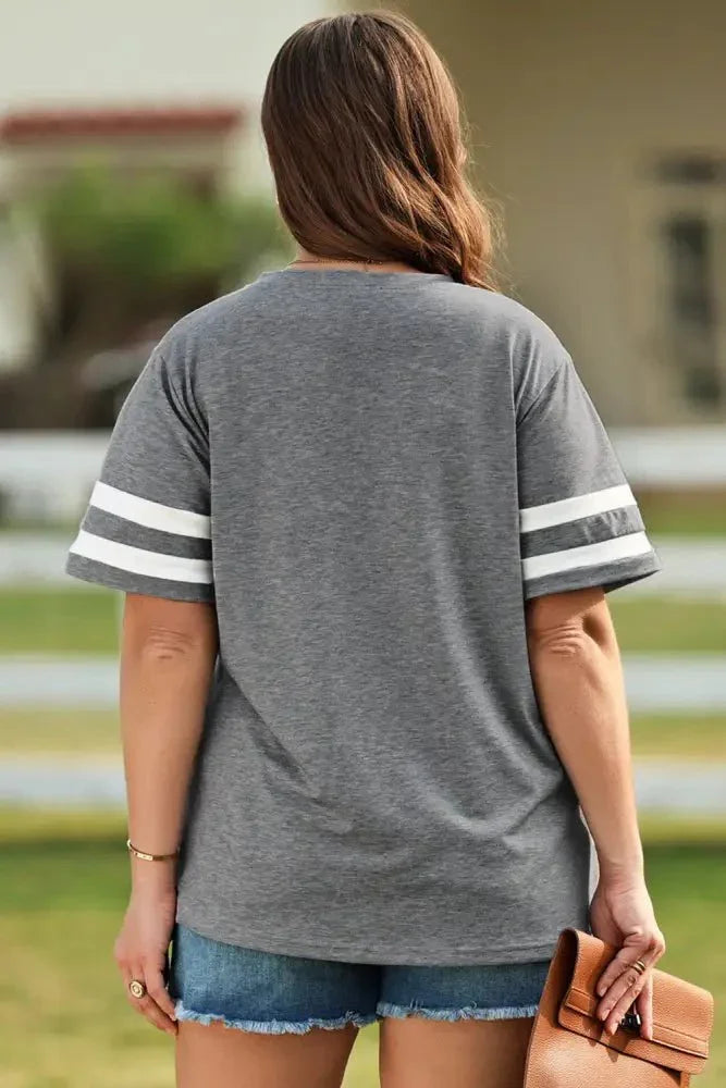 Plus Size US Flag Graphic V - Neck Tee - Update AvenueHonor the Stars and StripesTrendsi100101552219294100101552219294ad533499785d4ae99bf432627ceb6561 - MaxDark Gray