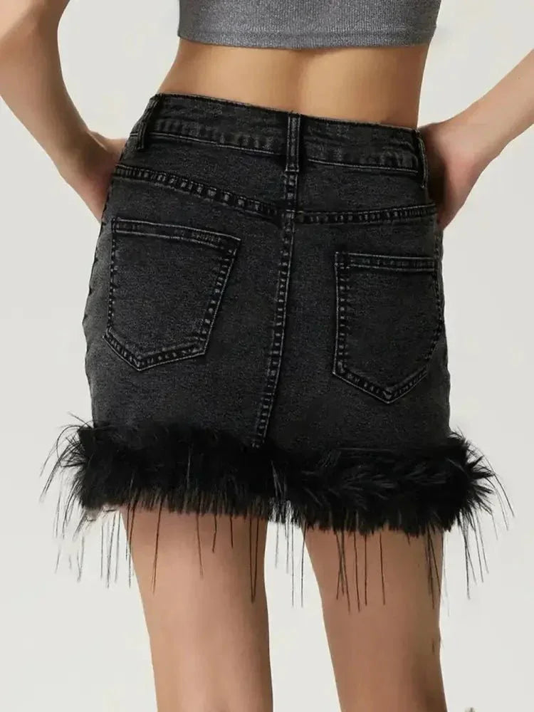 Plush Hem Mini Denim Skirt - Update AvenueDenim Dresses & SkirtsTrendsi100100085221791100100085221791710cbe84 - 6b27 - 402f - a36e - 1cde507374dd - MaxBlack