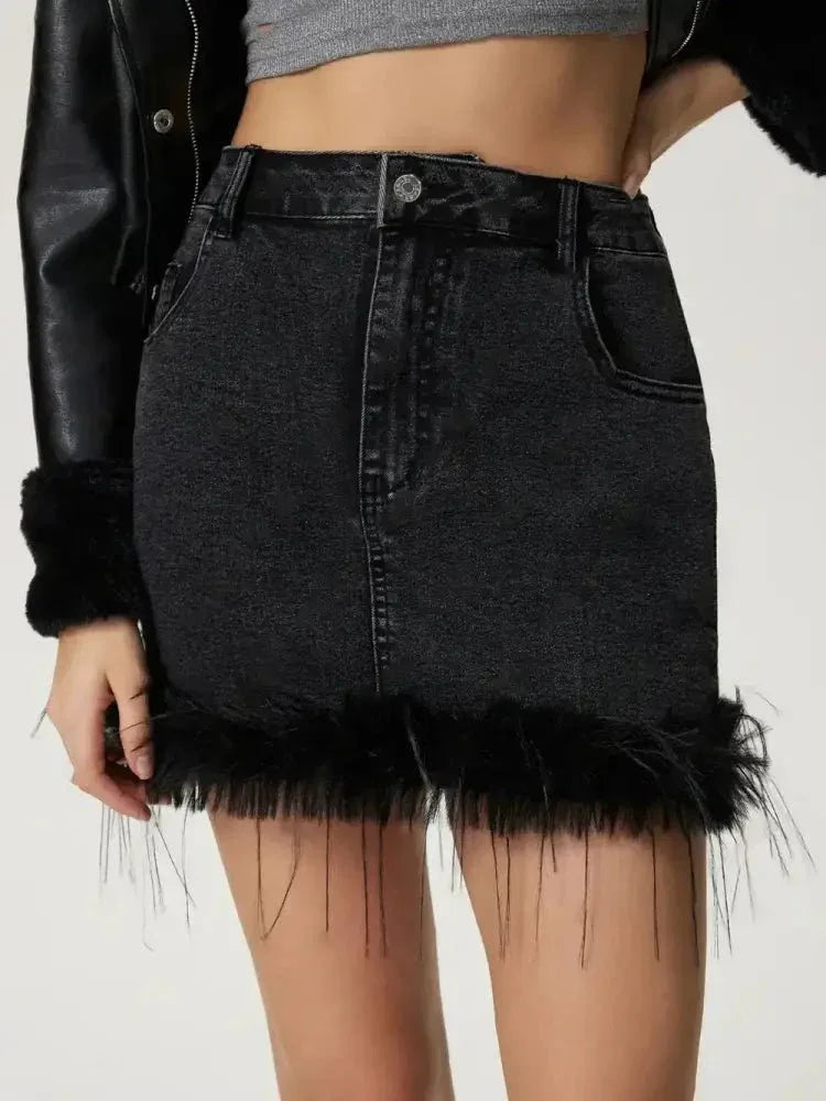 Plush Hem Mini Denim Skirt - Update AvenueDenim Dresses & SkirtsTrendsi100100085221791100100085221791a3790fd0 - 1010 - 4579 - 80bb - 9839e0498586 - MaxBlack