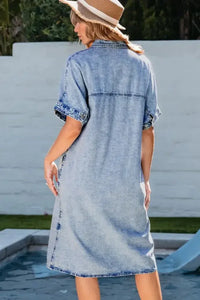 Pocketed Button Up Half Sleeve Denim Dress - Update AvenueDenim Dresses & SkirtsTrendsi1001009258416951001009258416950fc35c7b - e407 - 4c0e - bf4b - 5a3d219d6185 - MaxMedium