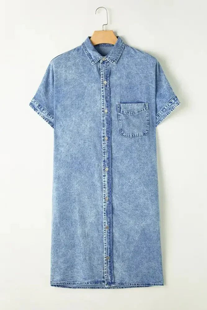 Pocketed Button Up Half Sleeve Denim Dress - Update AvenueDenim Dresses & SkirtsTrendsi1001009258416951001009258416952e4a85fa - 8b37 - 497f - 94f6 - 9ca96505555a - MaxMedium