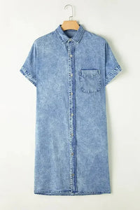 Pocketed Button Up Half Sleeve Denim Dress - Update AvenueDenim Dresses & SkirtsTrendsi1001009258416951001009258416952e4a85fa - 8b37 - 497f - 94f6 - 9ca96505555a - MaxMedium