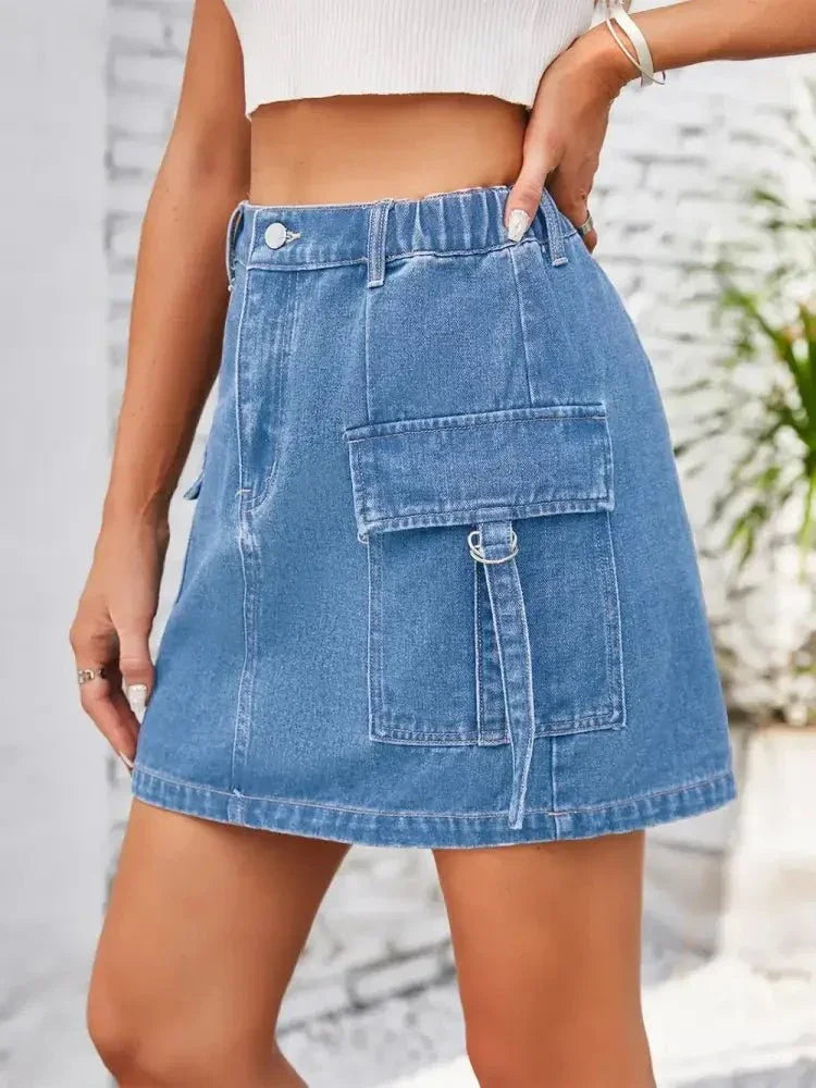 Pocketed Buttoned Denim Skirt - Update AvenueDenim Dresses & SkirtsTrendsi100100395194563100100395194563212e02f7 - e878 - 42d4 - aee9 - 452a2ce78a06 - MaxMedium