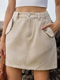 Pocketed Buttoned Mini Denim Skirt - Update AvenueDenim Dresses & SkirtsTrendsi10010098793184610010098793184619ae15b3 - 3630 - 4cb8 - a167 - b099e6ef282c - MaxTan
