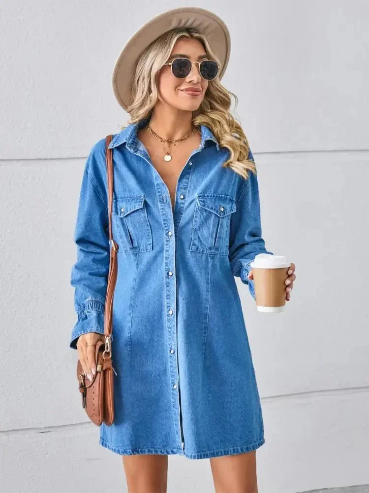 Pocketed Dropped Shoulder Mini Denim Dress - Update AvenueDenim Dresses & SkirtsTrendsi1001003983710441001003983710445ad0f4ad - 71a7 - 4783 - a8d3 - 17904db6a90d - MaxDusty Blue