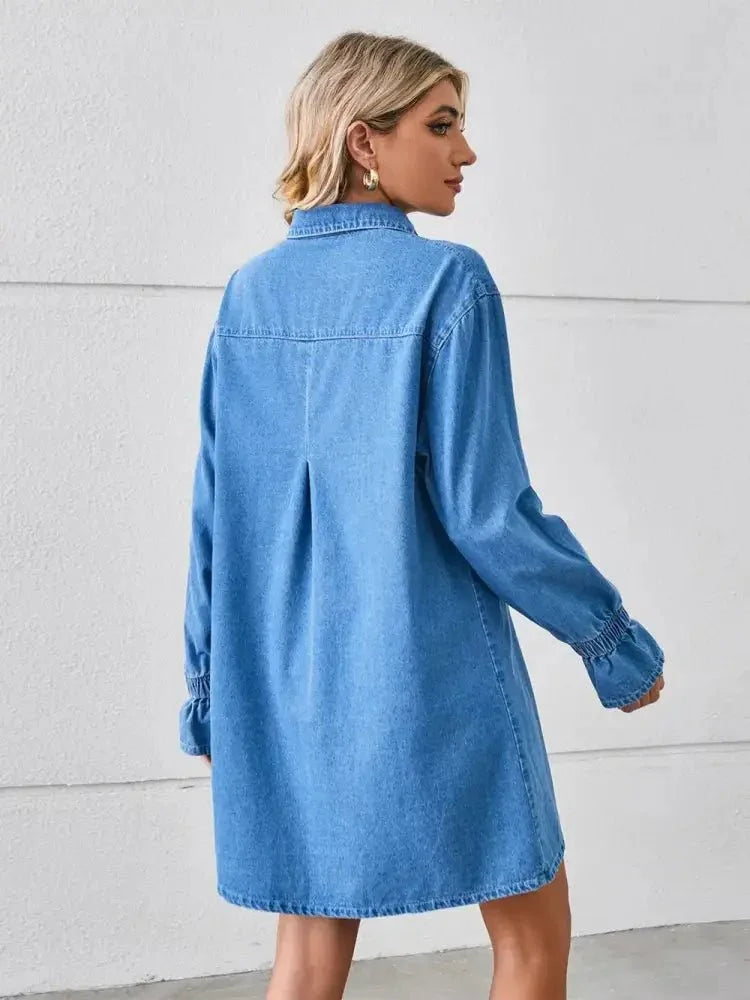 Pocketed Dropped Shoulder Mini Denim Dress - Update AvenueDenim Dresses & SkirtsTrendsi100100398371044100100398371044a4d62445 - d427 - 4387 - a163 - b7279137249c - MaxDusty Blue
