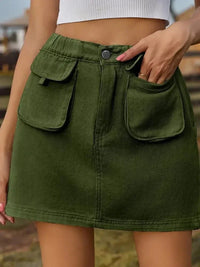 Pocketed Elastic Waist Denim Skirt - Update AvenueDenim Dresses & SkirtsTrendsi1001000900216041001000900216041940e608 - 87a6 - 40e4 - 8d8e - 8c9b3ad0e763 - MaxDark Green