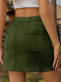 Pocketed Elastic Waist Denim Skirt - Update AvenueDenim Dresses & SkirtsTrendsi100100090021604100100090021604cb76180e - 25a1 - 4f4a - b057 - 6774021abe78 - MaxDark Green