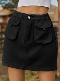 Pocketed Elastic Waist Denim Skirt - Update AvenueDenim Dresses & SkirtsTrendsi10010009002597410010009002597448173b11 - 7a07 - 48c9 - bfd0 - d25c211ad939 - MaxBlack
