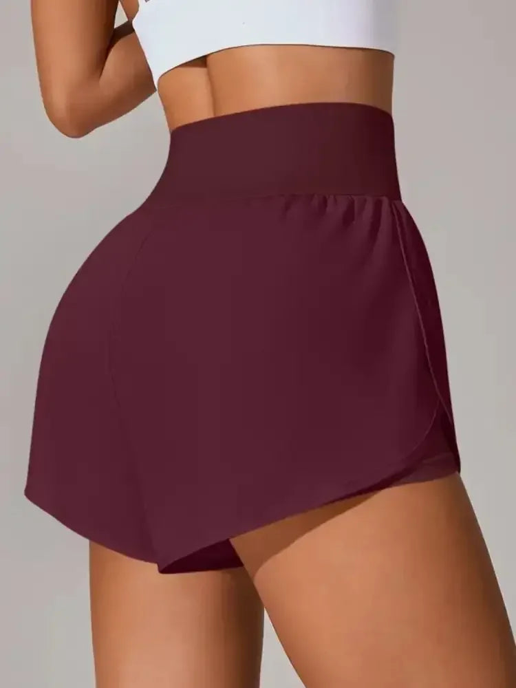 Pocketed High Waist Active Shorts