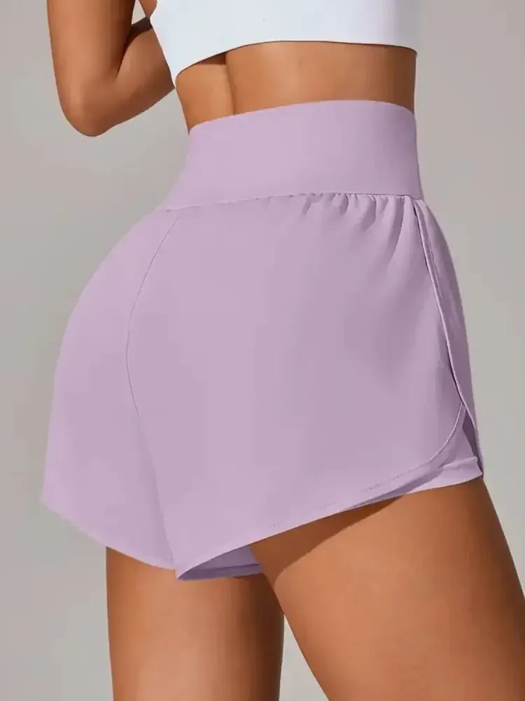 Pocketed High Waist Active Shorts