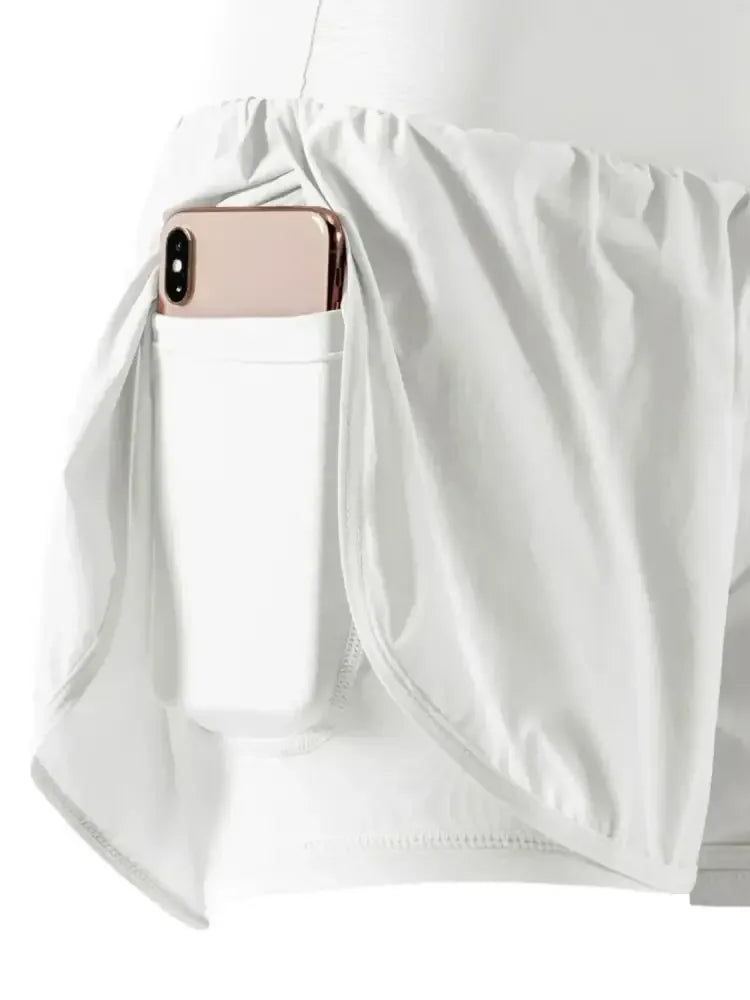Pocketed High Waist Active Shorts