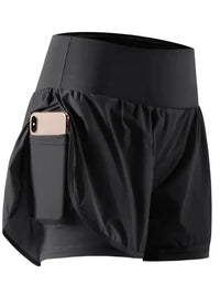 Pocketed High Waist Active Shorts