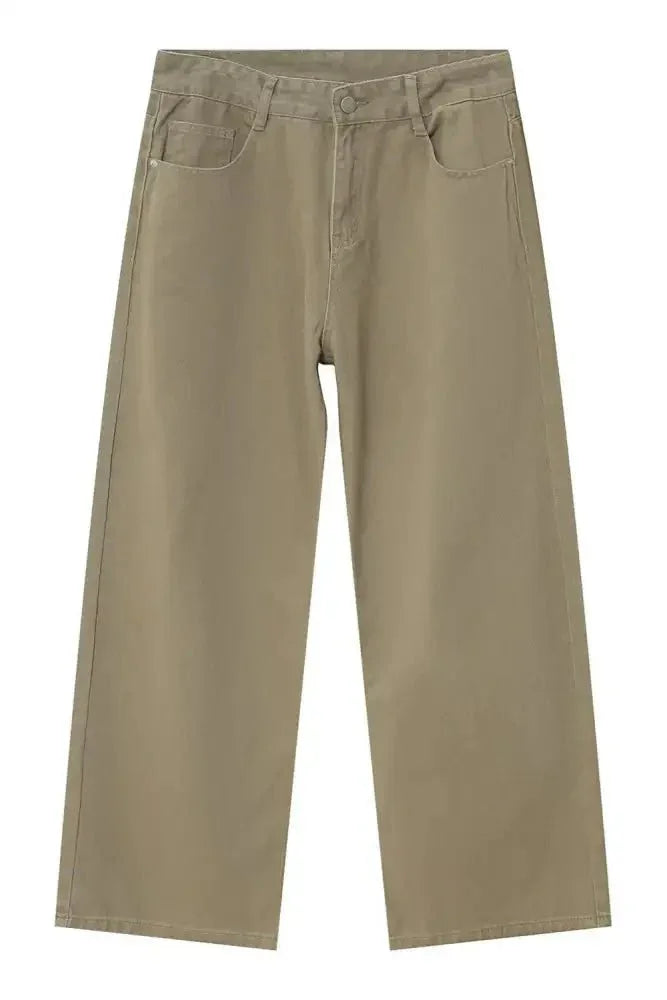 Pocketed Wide Leg Men's Jeans - Update AvenueTrendsi100400775500008100400775500008Pocketed Wide Leg Men's JeansKhaki