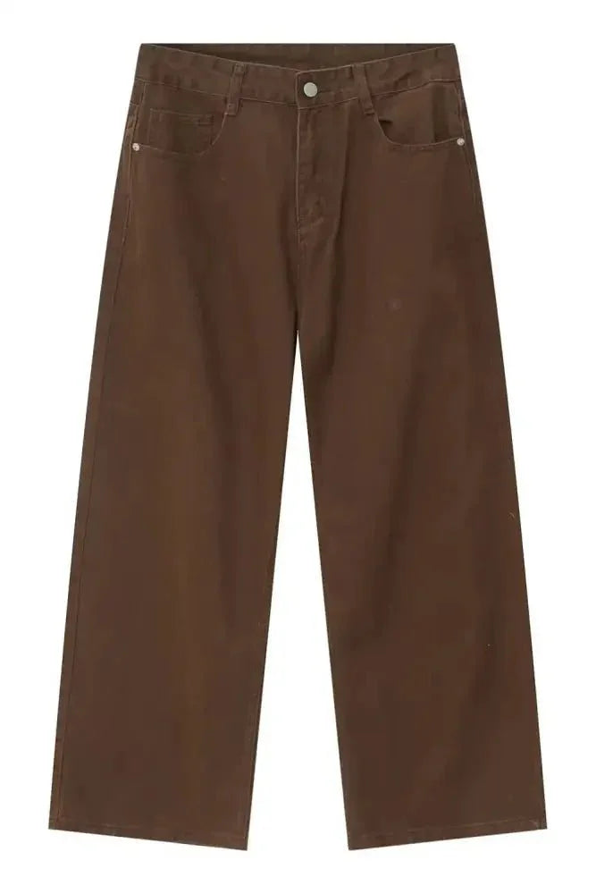 Pocketed Wide Leg Men's Jeans - Update AvenueTrendsi100400775508496100400775508496Pocketed Wide Leg Men's JeansBrown