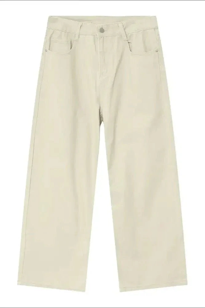 Pocketed Wide Leg Men's Jeans - Update AvenueTrendsi100400775509405100400775509405Pocketed Wide Leg Men's JeansBeige