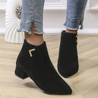 Point Toe Block Heels Boots - Update AvenueTrendsi100600945072876100600945072876Point Toe Block Heels BootsBlack