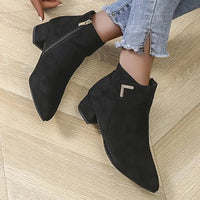 Point Toe Block Heels Boots - Update AvenueTrendsi100600945072876100600945072876Point Toe Block Heels BootsBlack