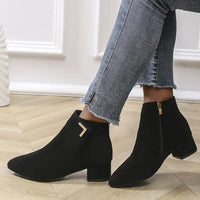 Point Toe Block Heels Boots - Update AvenueTrendsi100600945075361100600945075361Point Toe Block Heels BootsApricot