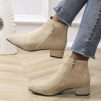 Point Toe Block Heels Boots - Update AvenueTrendsi100600945075361100600945075361Point Toe Block Heels BootsApricot