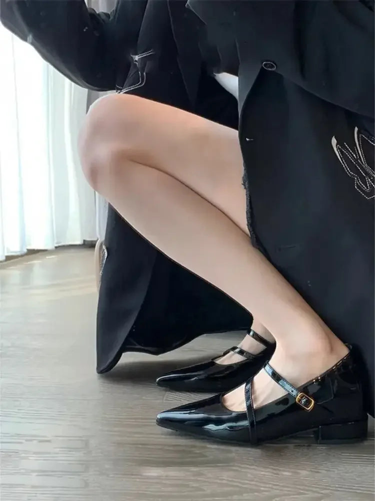 Point Toe Block Heels Pumps